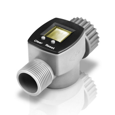 B&Q -  Digital Electronic Water Smart Flow Meter For Garden Hose Watering 3/4Inch Fxm