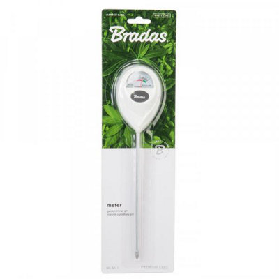 Bradas Oval Soil Ph Analog Meter Traditional Acidity Check No-Battery Gauge Ground Impaled from B&Q