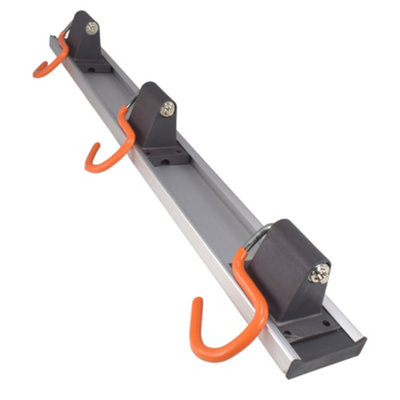 Cost Wise Garden/garage Tool Rack For 3 Tools,aluminium Back Rail With Slidable Hooks,holds Up To 2.5Kg,with Screws And Wallplugs from B&Q