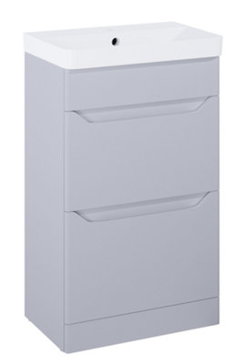  - Iflo Jalon 2 Drawer Floor Standing Base Unit 500mm (W) X 330mm (D) X 800mm (H) Stone Matt