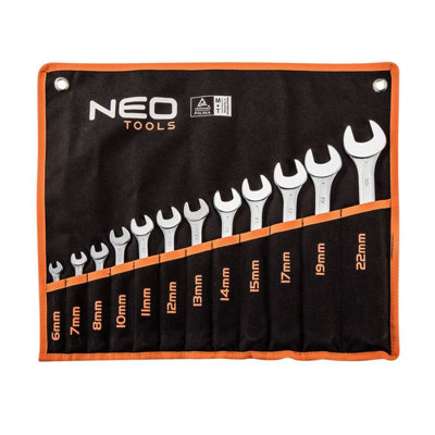 Combi Spanner Set Crv Din 3113 12Pc Neo Tools from B&Q