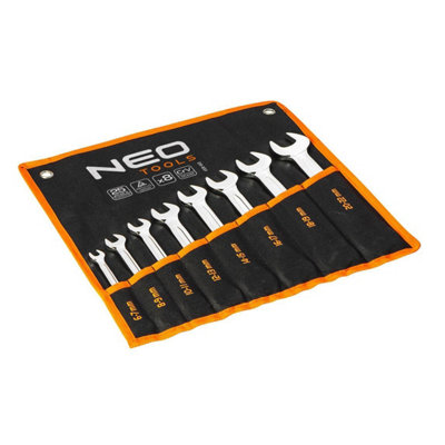 Double Open Wrench Set Crv Din 3110 8Pcs Neo Tools from B&Q