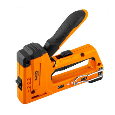 Neo Tools Multifunctional 4In1 Stapler 6-14mm Aluminum Staples J G L E Professional from B&Q