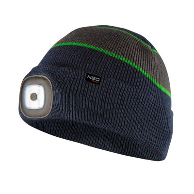 Neo Tools Neo Premium Cap With Led Light Navy BlueGrey And Green from B&Q