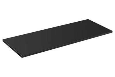 Impact Furniture Black Bathroom Countertop Worktop Mdf With Laminate Finish 1200 mm Finished Edges Matt 120Cm Adel from B&Q