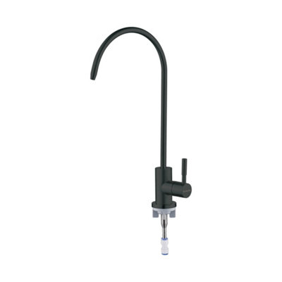 Deante Swan Neck Single Flow Drinking Water TapMatt Black from B&Q