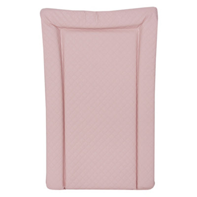 VICULII Deluxe Unisex Baby Waterproof Changing Mat With Raised Edges Quilted Caro Pink from B&Q