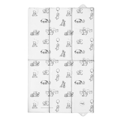 VICULII Foldable & Portable Baby Changing Mat 50X80Cm Black & White Winnie The Pooh from B&Q