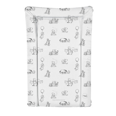 Ceba Deluxe Unisex Baby Waterproof Changing Mat With Raised Edges Black & White Winnie The Pooh from B&Q