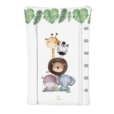 VICULII Deluxe Unisex Baby Waterproof Changing Mat With Raised Edges Safari Animals from B&Q