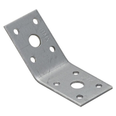Pack Of 10Heavy Duty Galvanised 135 Degrees Angle Bracket Corner Brace 2.5mm Thick 50X50X35mm from B&Q