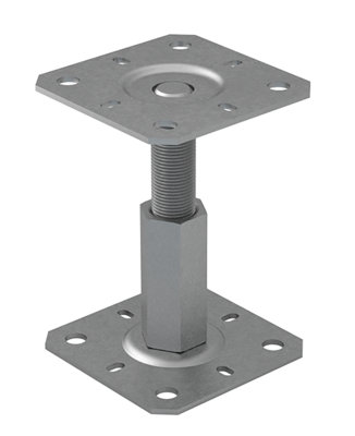 Pergola Post Support Bolt Down Heavy Duty Galvanised Fence Foot Anchor Size: 130/130mm from B&Q