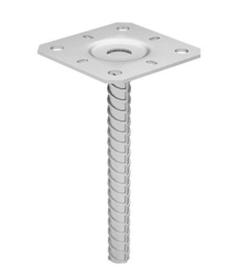 Heavy Duty Galvanised Support For Concreting Post Foot Pergola Anchor Size: 100 X 100mm (4") from B&Q