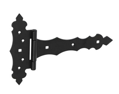 Pack Of 2Heavy Duty Black Ornamental Decorative Gate Hinges Door Hinge Shed Door Hinge 200mm