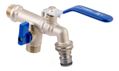 Idmar 1/2X1/2 Inch Duo Dual Garden Tap Valve Water Faucet With Handle from B&Q