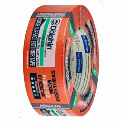 B&Q Orange Dolphin Rough Surface Builders Masking Tape - Exterior Grade