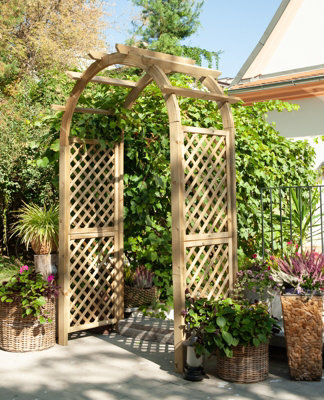 B&Q -  Wooden Garden Arch Rose Classic H247X92X137 Cm