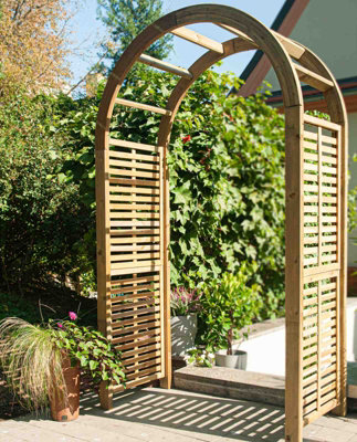 B&Q -  Wooden Garden Arch Rose Contemporary H244X68X137 Cm