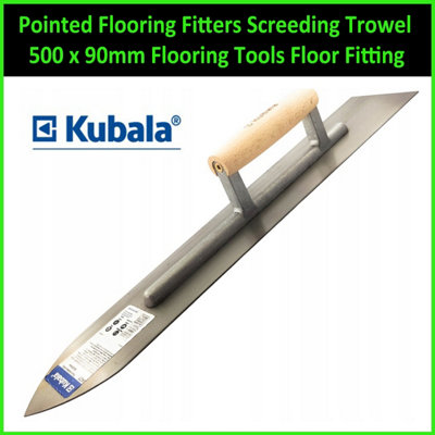 Pointed Flooring Fitters Screeding Trowel 500mm Flooring Tools Floor Fitting from B&Q