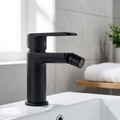 Bathroom Bidet Standing Faucet Mixer Single Lever Tap Black Powder Coated Brass - Image 3