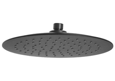 Invena Round Rainfall Black Abs Movable Head Replacement Part For Shower Column from B&Q