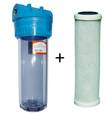 Invena 3/4 Inch Water Filter Whole House Purifier System Kit With Carbon Filter Included from B&Q