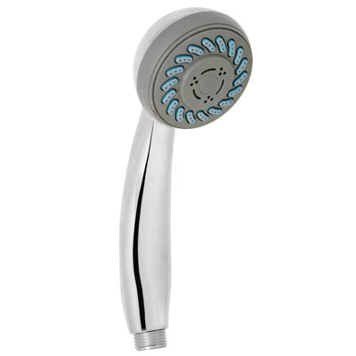 Invena Universal Bathroom 3 Function Shower Head Replacement Chrome Plated Plastic from B&Q