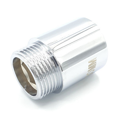 Invena 30mm X 3/4 Inch Pipe Thread Extension Female X Male Chrome Brass from B&Q