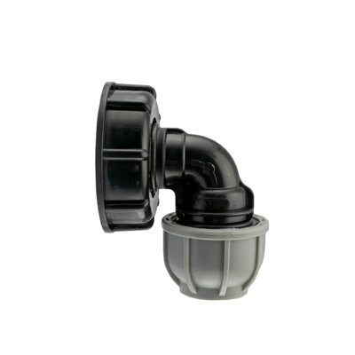 Ibc S60X6 2Lid With Integrated 1Bsp Female Thread And 25mm Mdpe 90Degrees Elbow Kit from B&Q