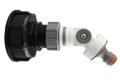 Ibc 2" S60X6 Lid Adapter With 3/4" Bsp Male And Adjustable Hose Tap Connector WlSet from B&Q