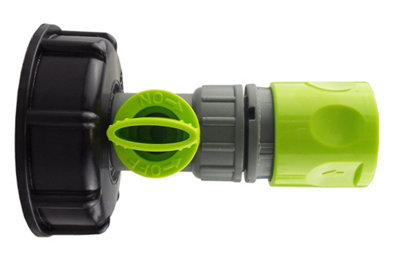 Ibc 2" S60X6 Lid With Integrated 3/4" BspfLime 3/4" Bsp Valve And Click-Lock Hose Connector from B&Q