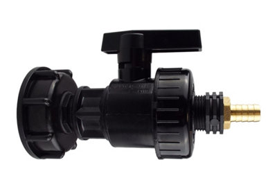 Ibc S60X6 2" Lid Kit With 3/4" Bspf CapHeavy-Duty Plastic Ball Valve And 13mm Brass Hose Tail from B&Q