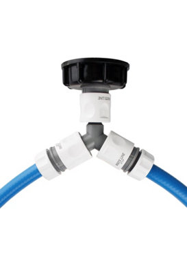 Ibc S60X6 2" Cap With 3/4" Bsp Threaded Connector3-Way Splitter And Hose Fittings Set from B&Q