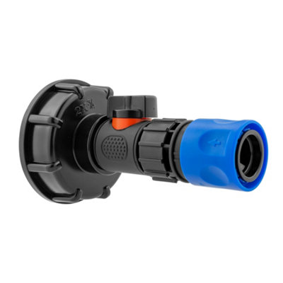 Ibc S60X6 2" S60X6 Lid With Integrated 3/4" Bspm Valve And Blue 3/4" Bspf Hose ConnectorKit from B&Q