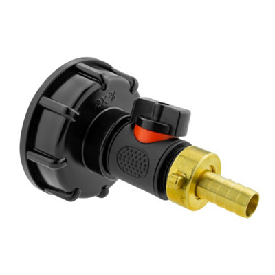 Ibc 2" S60X6 Cap Kit With Integrated 3/4" Bsp CapIn-Line Valve And 13mm Brass Hose Tail from B&Q