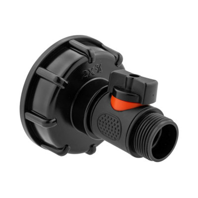 Ibc 2-Piece S60X6 Cap And In-Line 3/4" Bsp Male Threaded Valve KitIbc027 from B&Q
