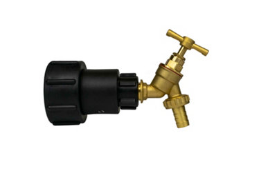  - Ibc 2" S60X6 To 1/2" Bspf Extended Adaptor With 1/2" Brass Hose Barb Bib TapKit Ibc021A