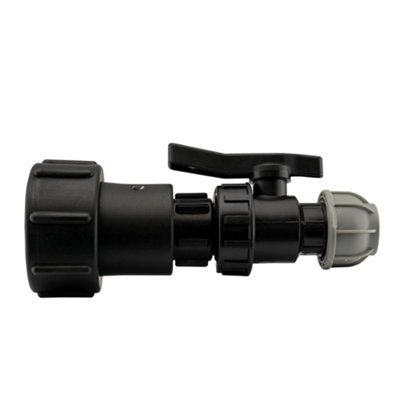 Ibc 2" S60X6 To 1" Bsp Female Extension Adapter With 32mm Mdpe Valve Kit from B&Q