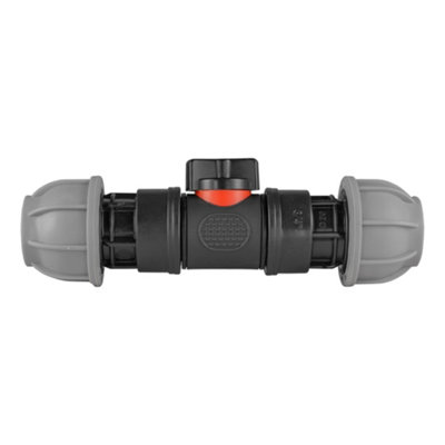 Mdpe Irrigation Kit2 X 20mm Straight Connectors With 3/4" Bsp + 3/4" Bsp In-Line Soft-Touch Valve from B&Q