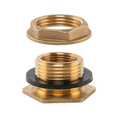 Brass Water Butt Reducer 1.25" Bsp Male To 1" Bsp FemaleBrass Fitting For Rainwater Tanks from B&Q