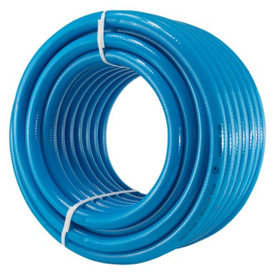 10mm (3/8") Blue Flexible Reinforced Pvc Water 15M Hose4-LayerFood-Safe from B&Q