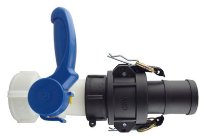 Ibc 2" S60X6 Tap With S60X6 To 2" Male Camlock Adapter And 2" Type C Camlock Coupling from B&Q