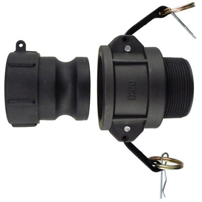 Ibc 2" S60X6 Adapter Set With 2" Male Camlock And 2" Type B CouplerPolypropylene from B&Q