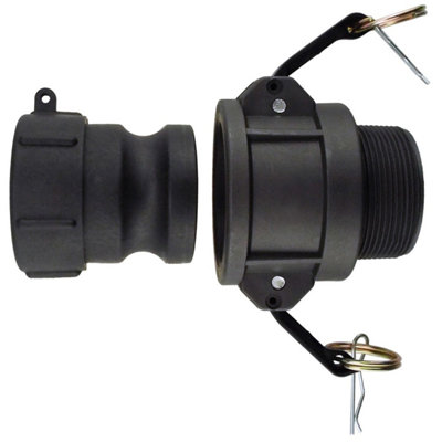 Ibc 2" S60X6 To 1.5" Male Camlock Adapter Set With Type B CouplerPolypropylene from B&Q