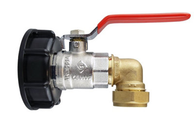 Ibc S60X6 End Cap Kit With 3/4" Bsp Lever Tap And 22mm Brass Compression ElbowIbc016H from B&Q