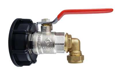 Ibc 2S60X6 Lid With Bsp Lever Tap And 15mm Brass Elbow Compression Fitting  Kit from B&Q