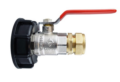 Ibc 2S60X6 Lid With Bsp Female Thread Lever Tap And 15mm Brass Compression Fitting from B&Q