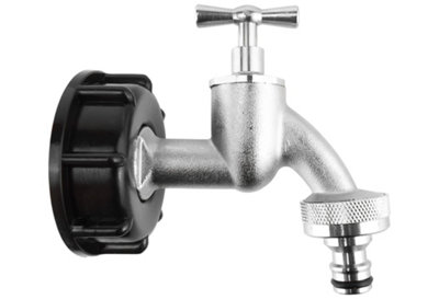 Ibc 2S60X6 Lid With Bsp Brass Nickel Plated Bib Tap And Snap On Connector  Set from B&Q