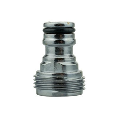 3/4" Bsp Male Tap FittingChrome Zinc Click-Lock Quick-Connect Adapter1 Pack50 G from B&Q