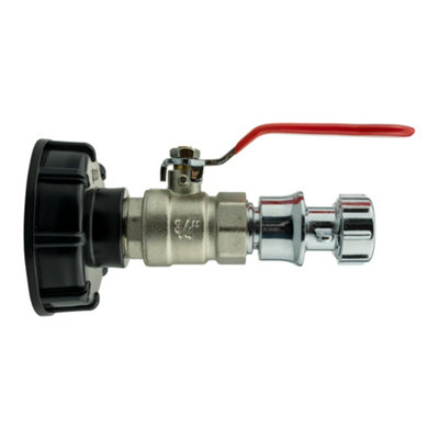 Ibc 2" S60X6 Lid With 3/4" Bspf Thread KitLever Valve And Zinc Click-Lock Hose Connectors from B&Q